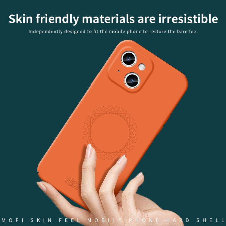 For iPhone 15 MOFI Qin Series Magsafe Skin Feel All-inclusive Silicone Phone Case(Orange) - HoMEdemic™ 