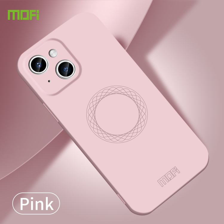 For iPhone 15 MOFI Qin Series Magsafe Skin Feel All-inclusive Silicone Phone Case(Pink) - HoMEdemic™ 
