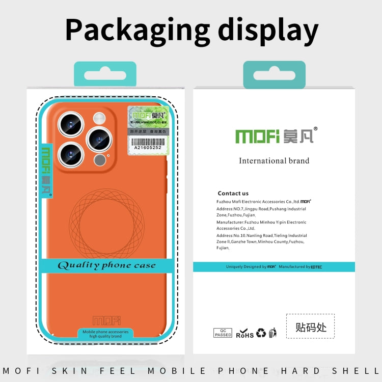 For iPhone 15 MOFI Qin Series Magsafe Skin Feel All-inclusive Silicone Phone Case(Beige) - HoMEdemic™ 