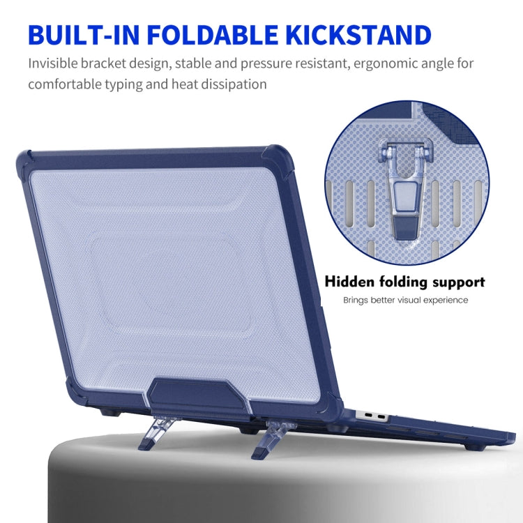 For MacBook Air 13.3 A2179/A2337 ENKAY Hat-Prince 3 in 1 Protective Bracket Case Cover Hard Shell with TPU Keyboard Film / PET Screen Protector, Version:US(Purple) - HoMEdemic™ 