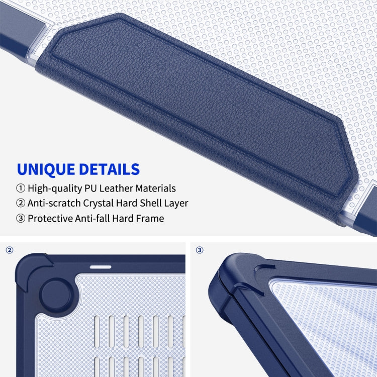 For MacBook Air 13.6 A2681 ENKAY Hat-Prince 3 in 1 Protective Bracket Case Cover Hard Shell with TPU Keyboard Film / PET Screen Protector, Version:US(Dark Blue) - HoMEdemic™ 