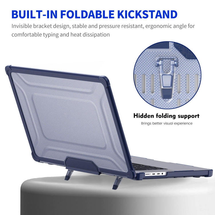 For MacBook Pro 14.2 A2442/A2779 ENKAY Hat-Prince 3 in 1 Protective Bracket Case Cover Hard Shell with TPU Keyboard Film / PET Screen Protector, Version:EU(Light Blue) - HoMEdemic™ 