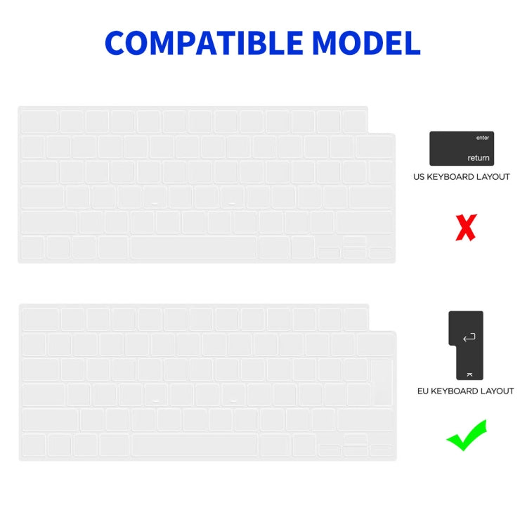 For MacBook Air 15.3 A2941/M3 2024 A3114 ENKAY Hat-Prince 3 in 1 Protective Bracket Case Cover Hard Shell with TPU Keyboard Film / PET Screen Protector, Version:EU(Black) - HoMEdemic™ 
