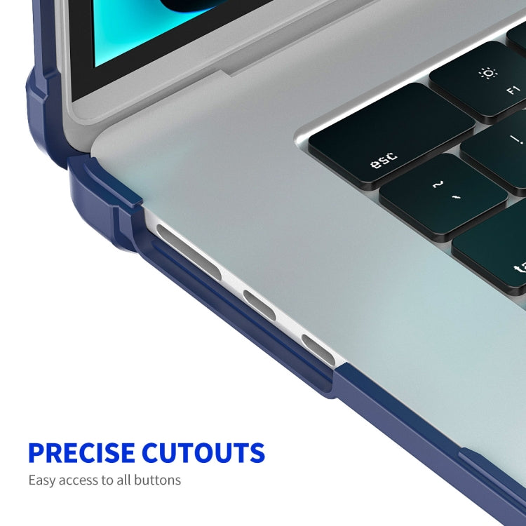 For MacBook Air 15.3 A2941/M3 2024 A3114 ENKAY Hat-Prince 3 in 1 Protective Bracket Case Cover Hard Shell with TPU Keyboard Film / PET Screen Protector, Version:EU(Light Blue) - HoMEdemic™ 