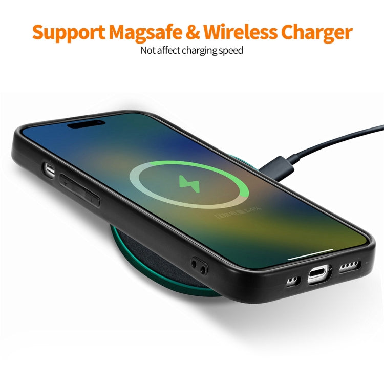 For iPhone 14 Pro ENKAY Fiber Leather Skin PC Phone Case with High Aluminum-silicon Glass Film(Black) - HoMEdemic™ 