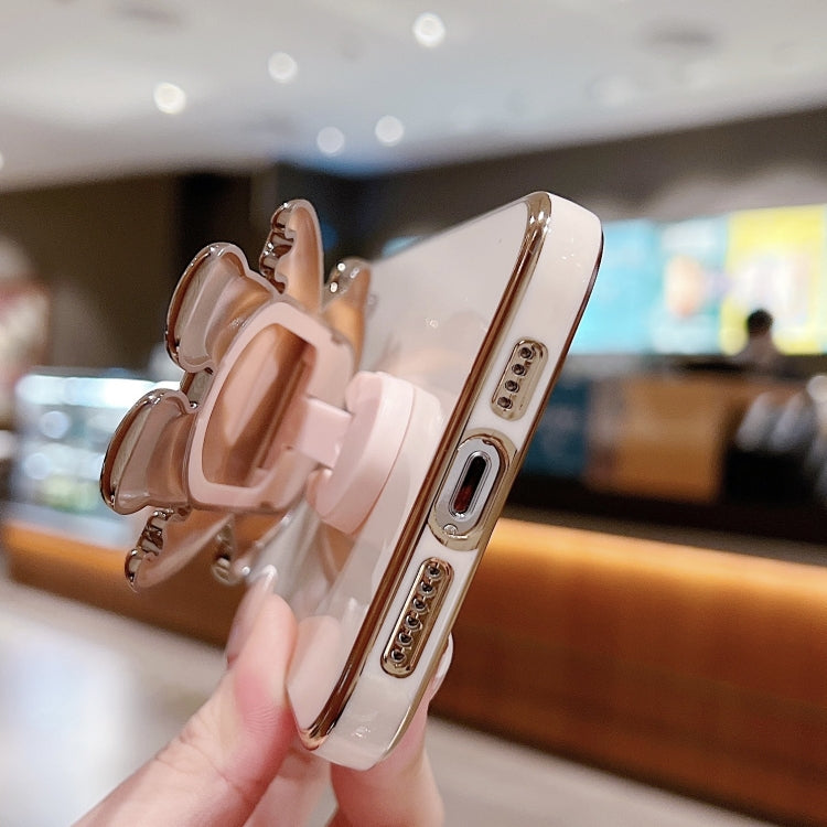 For iPhone 15 Pro Max Electroplating Astronaut Holder Phone Case(White) - HoMEdemic™ 