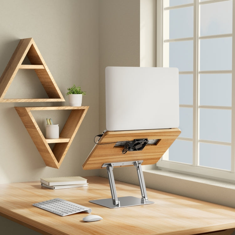 BG-4F With Cooling Fan Portable Tablet Stand Height Adjustable Folding Laptop Holder - HoMEdemic™ 