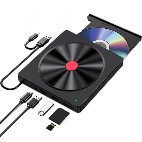 052 USB + Type-C DVD Burner Readable SD / TF Card DVD-RW Recorder PC External Optical Drive - HoMEdemic™ 