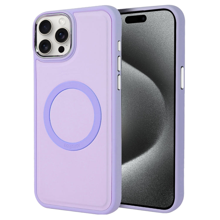 For iPhone 15 Pro Max Imitation Liquid Skin Feel Plating Magsafe Phone Case(Purple) - HoMEdemic™ 