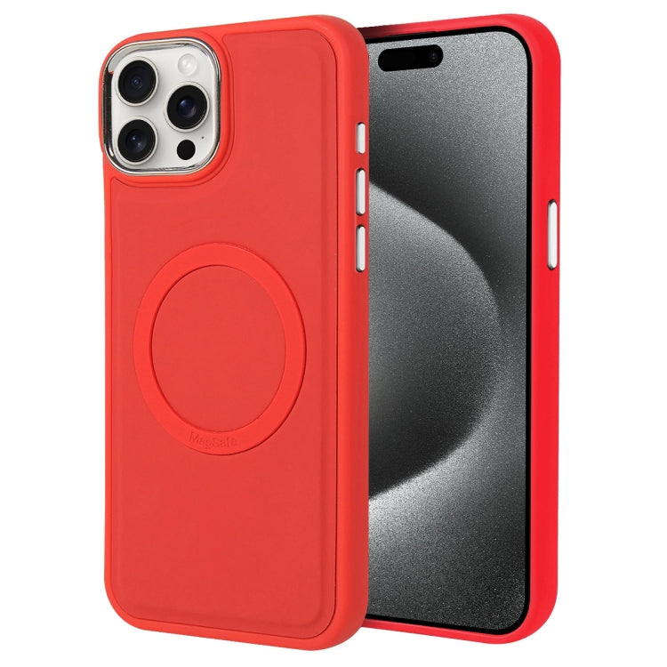 For iPhone 15 Pro Max Imitation Liquid Skin Feel Plating Magsafe Phone Case(Red) - HoMEdemic™ 