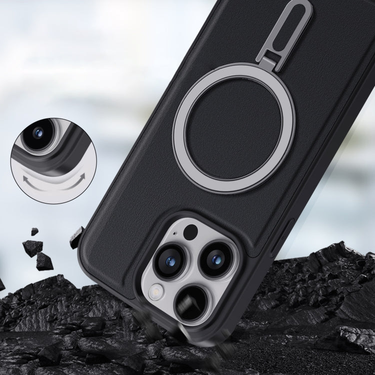 For iPhone 15 Pro Max Shield MagSafe Magnetic Holder Phone Case(Black) - HoMEdemic™ 