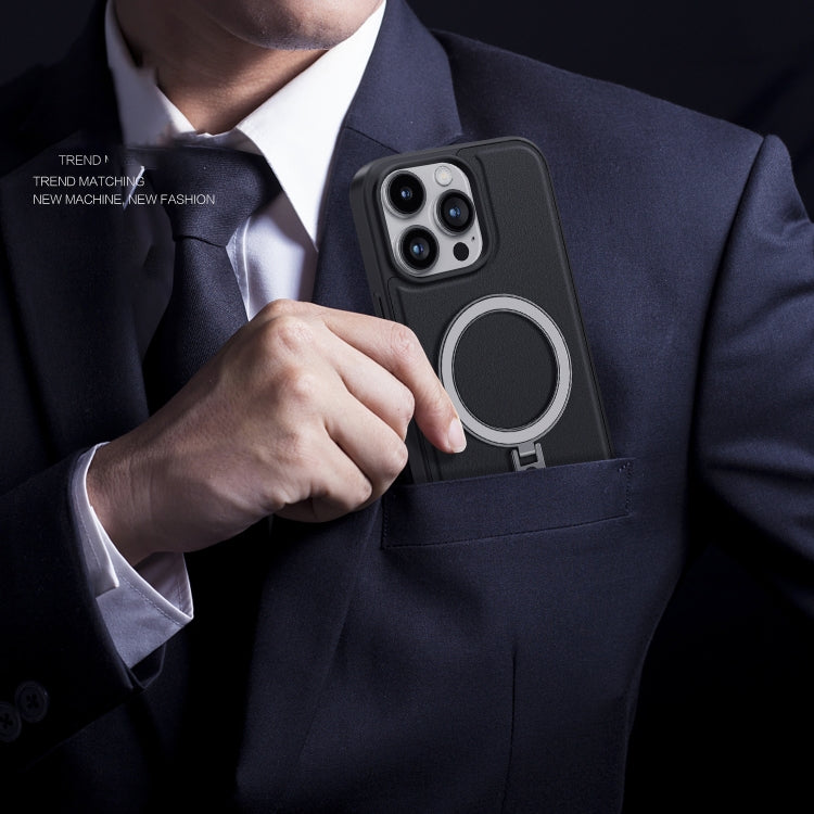 For iPhone 15 Pro Max Shield MagSafe Magnetic Holder Phone Case(Black) - HoMEdemic™ 