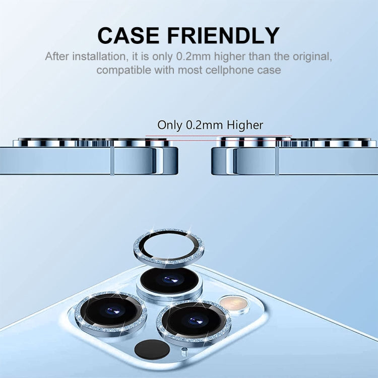For iPhone 15 / 15 Plus ENKAY Hat-Prince Glitter Rear Lens Aluminium Alloy Tempered Glass Film(Black) - HoMEdemic™ 