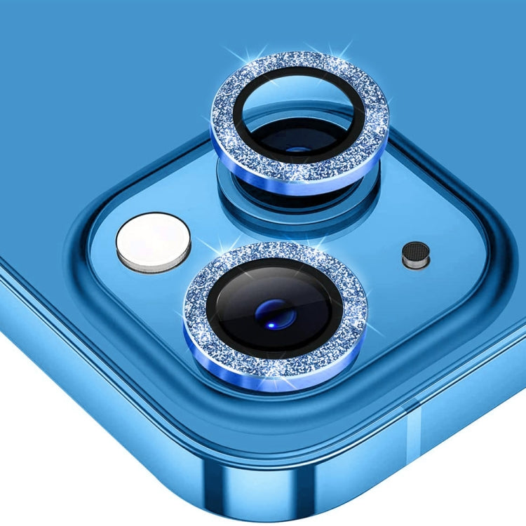 For iPhone 15 / 15 Plus ENKAY Hat-Prince Glitter Rear Lens Aluminium Alloy Tempered Glass Film(Blue) - HoMEdemic™ 