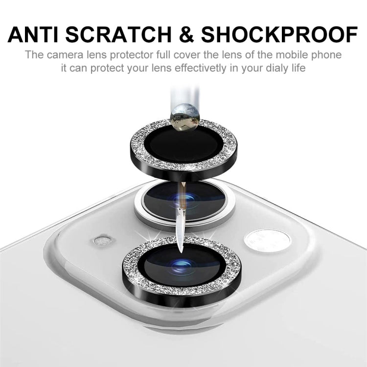For iPhone 15 / 15 Plus ENKAY Hat-Prince Glitter Rear Lens Aluminium Alloy Tempered Glass Film(Blue) - HoMEdemic™ 