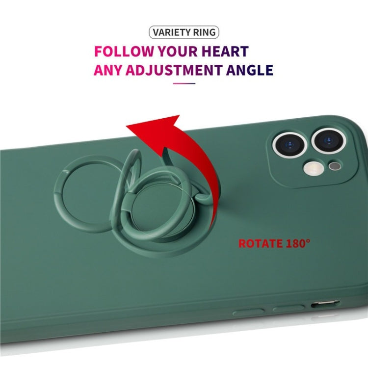 For iPhone 15 Pro Max Ring Kickstand Silicone Phone Case(Gray) - HoMEdemic™ 