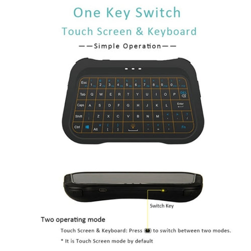 T18 Full Touch Screen 3 Colors Backlit Mute Mini Wireless Keyboard - HoMEdemic™ 