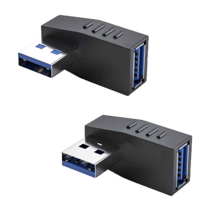 ENKAY USB 3.0 Adapter 90 Degree Angle Male to Female Combo Coupler Extender Connector, Angle:Horizontal Left + Right - HoMEdemic™ 