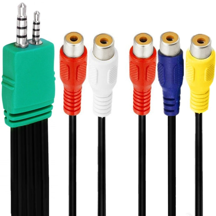 JUNSUNMAY 0.3m 3.5mm + 2.5mm Male to 5 x RCA Female AV Cable Cord for Samsung TV BN39-01154W - HoMEdemic™ 
