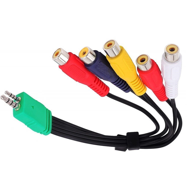 JUNSUNMAY 0.3m 3.5mm + 2.5mm Male to 5 x RCA Female AV Cable Cord for Samsung TV BN39-01154W - HoMEdemic™ 