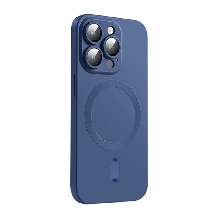 For iPhone 14 Pro ENKAY MagSafe Matte TPU Phone Case with Lens Film(Dark Blue) - HoMEdemic™ 