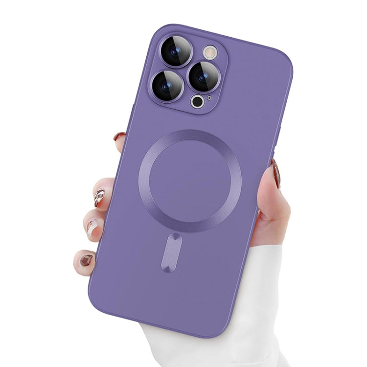 For iPhone 14 Pro ENKAY MagSafe Matte TPU Phone Case with Lens Film(Purple) - HoMEdemic™ 