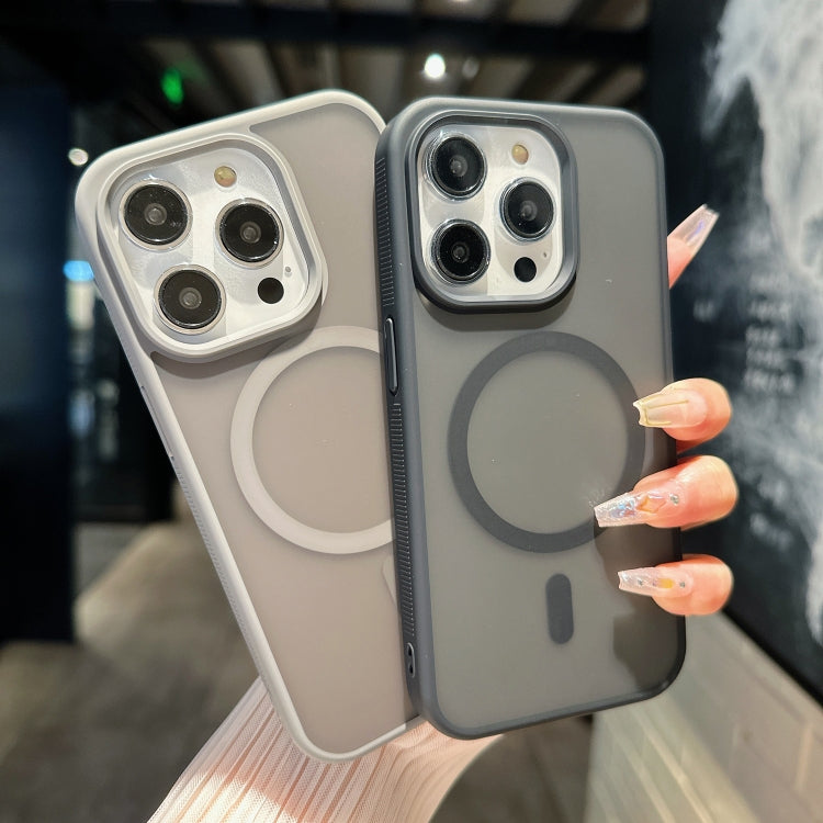 For iPhone 15 Pro Transparent TPU Hybrid PC Magsafe Phone Case(Grey) - HoMEdemic™ 