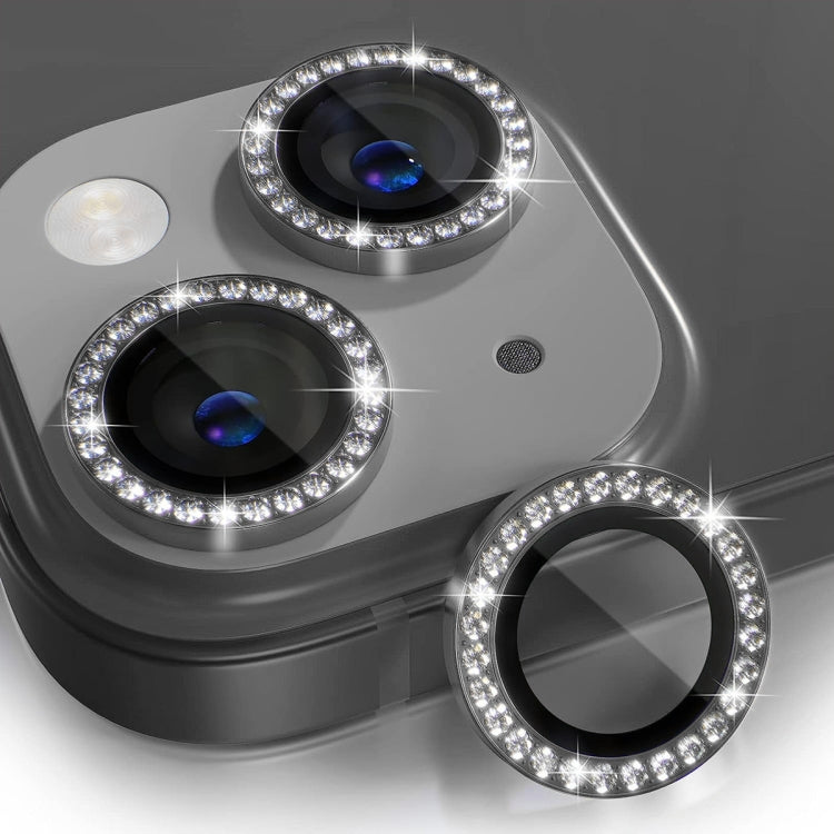 For iPhone 13 / 13 mini ENKAY AR Anti-reflection Individual Diamond Ring Camera Lens Glass Full Film(Black) - HoMEdemic™ 