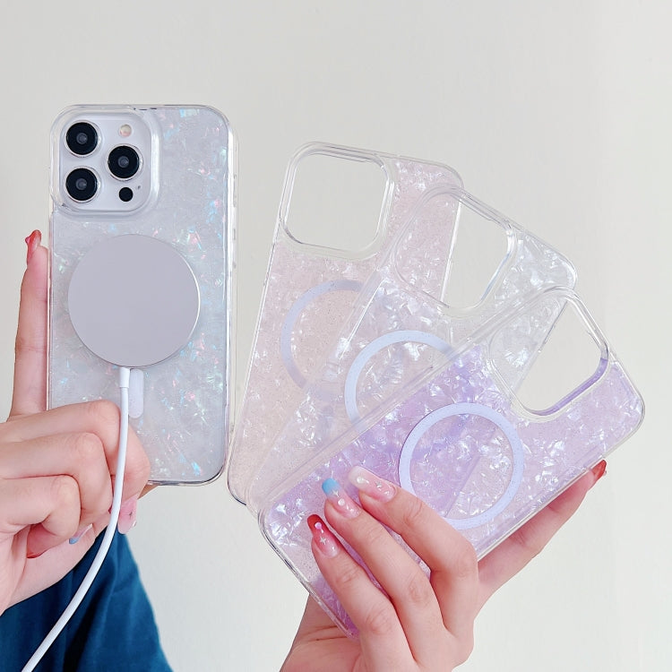 For iPhone 15 Pro Max Shell Texture MagSafe TPU Phone Case(Dazzling) - HoMEdemic™ 