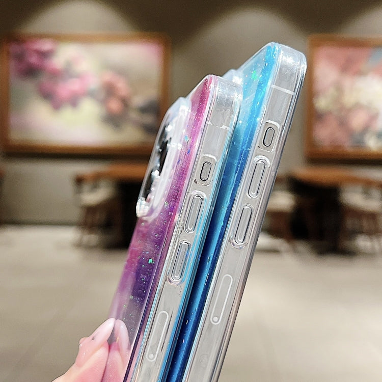 For iPhone 15 Pro Max Ink Smudged Glitter TPU Phone Case(Black) - HoMEdemic™ 