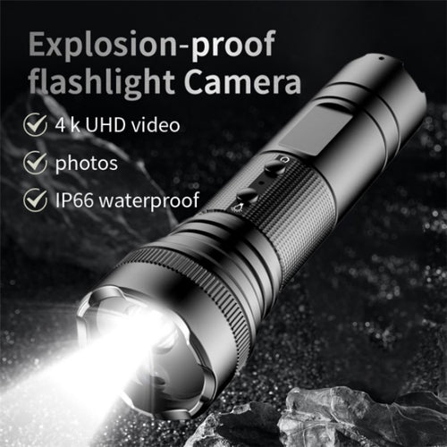 H66B 120-degree Wide Angle 4K Ultra HD Bike Helmet Camera Waterproof Flashlight Camcorder - HoMEdemic™ 