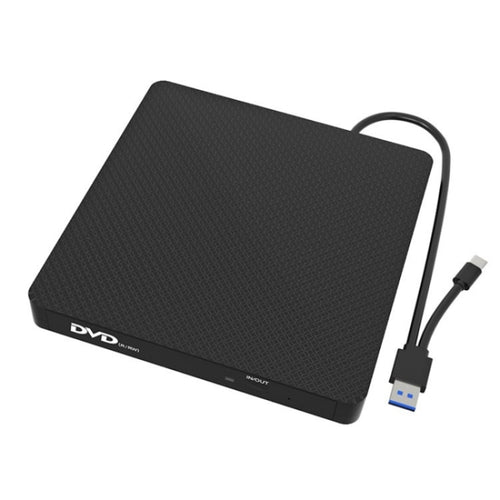 XD009 External CD Reader VCD Burner Ultra-thin Design Laptop Computer USB 3.0+Type-C DVD Drive - HoMEdemic™ 