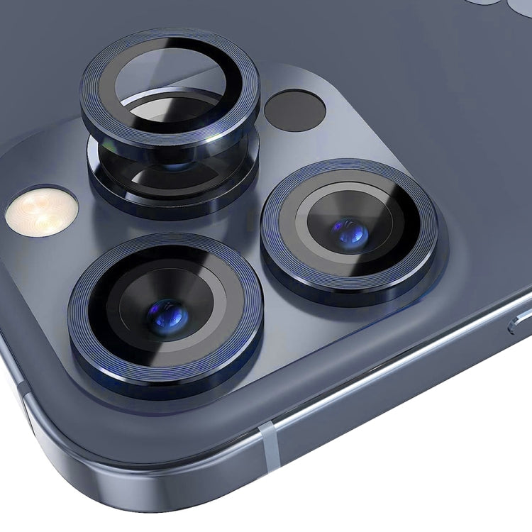 For iPhone 15 Pro / 15 Pro Max NORTHJO Camera Lens Protector Tempered Glass CD Vein Metal Ring Film(Blue) - HoMEdemic™ 