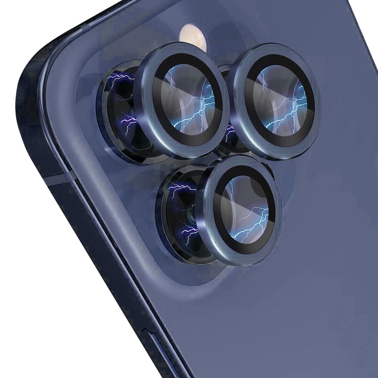 For iPhone 15 Pro / 15 Pro Max NORTHJO Camera Lens Protector Tempered Glass CD Vein Metal Ring Film(Blue) - HoMEdemic™ 
