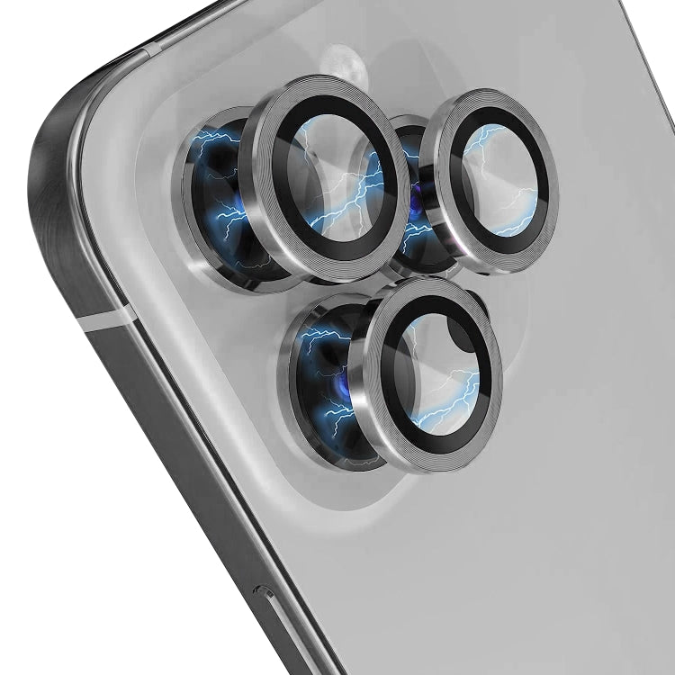 For iPhone 15 Pro / 15 Pro Max NORTHJO Camera Lens Protector Tempered Glass CD Vein Metal Ring Film(Gray) - HoMEdemic™ 
