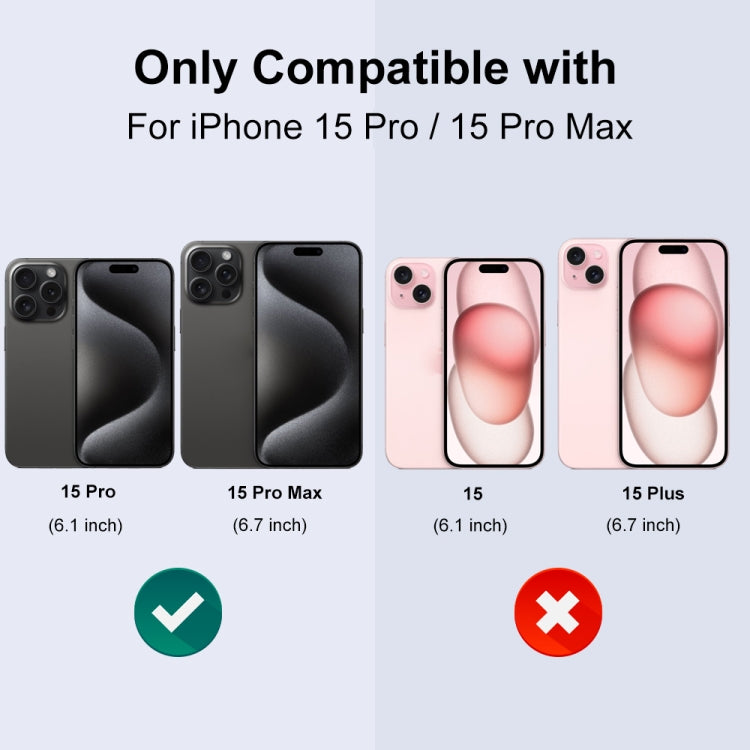 For iPhone 15 Pro / 15 Pro Max NORTHJO Camera Lens Protector Tempered Glass Bling Glitter Metal Ring Film(Blue) - HoMEdemic™ 