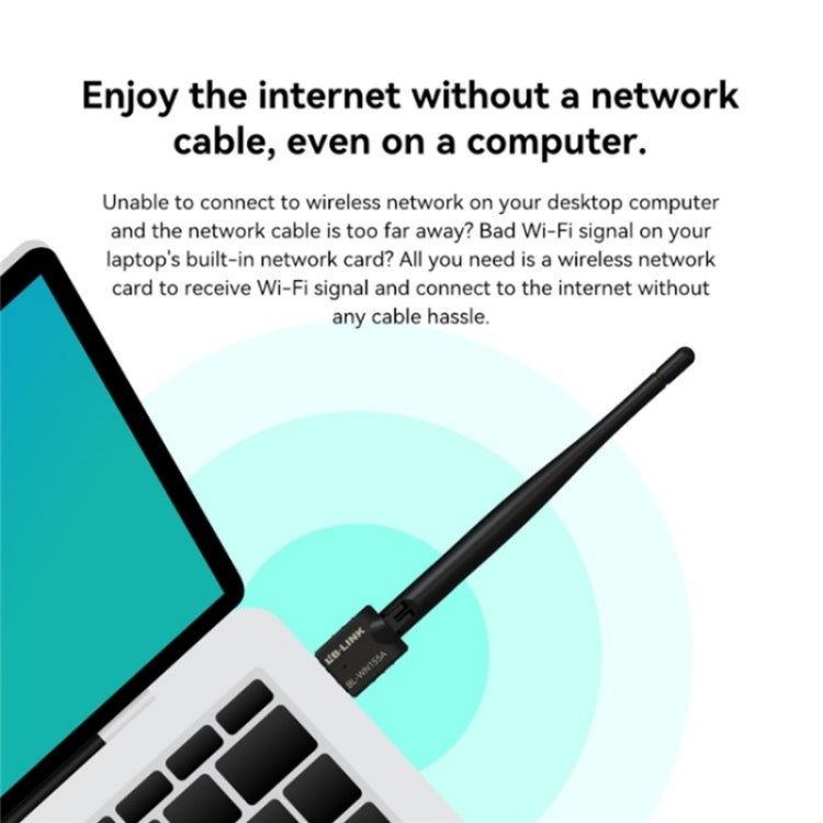 LB-LINK WN155A 150M Wireless Network Card Adapter USB WiFi Receiver For PC Computer Laptop - HoMEdemic™ 