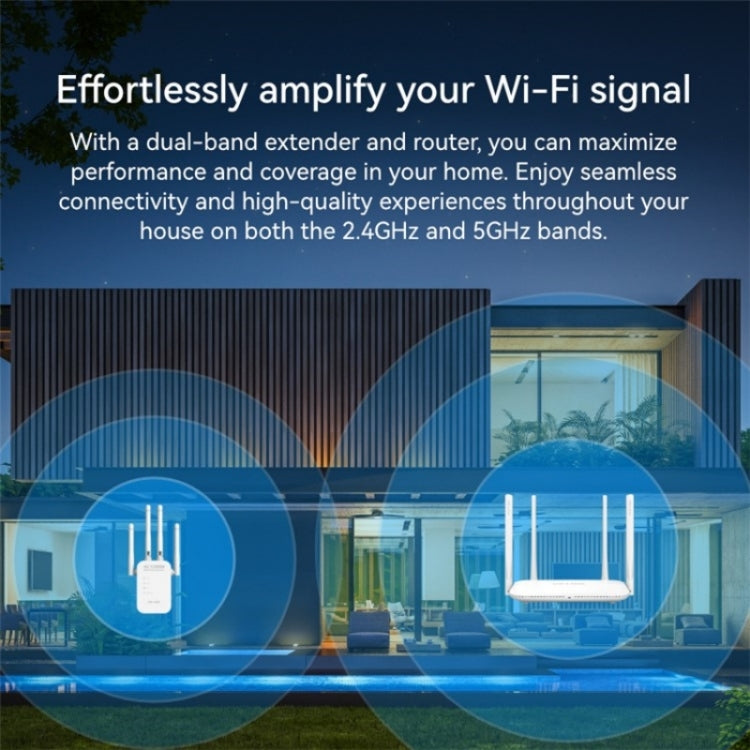 LB-LINK RE1200 1200M Dual Band WiFi Signal Amplifier Booster Wireless Repeater Extender - HoMEdemic™ 