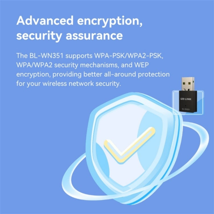 LB-LINK BL-WN351 For Desktop Computer Laptop 300M USB Wireless Network Card WiFi Receiver - HoMEdemic™ 