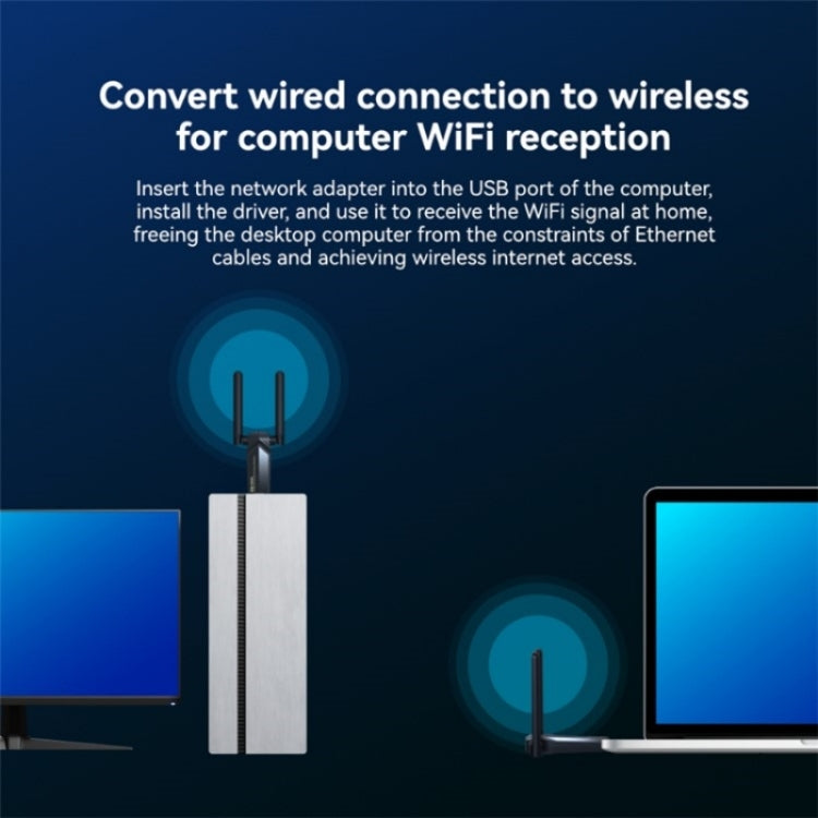 LB-LINK WDN1300H Dual Band 1300M USB Wireless Network Card Dual Antenna WiFi Receiver - HoMEdemic™ 