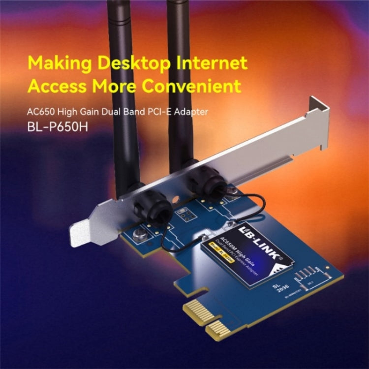 LB-LINK BL-P650H PCI-E 2.4G / 5G Dual-band Computer Wireless Network Adapter AC Network Card - HoMEdemic™ 