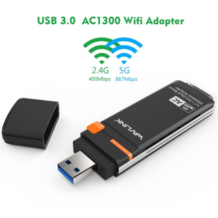 WAVLINK WN688A3D Dual Band Wireless Network Adapter AC1300 Portable USB 3.0 WiFi Dongle - HoMEdemic™ 