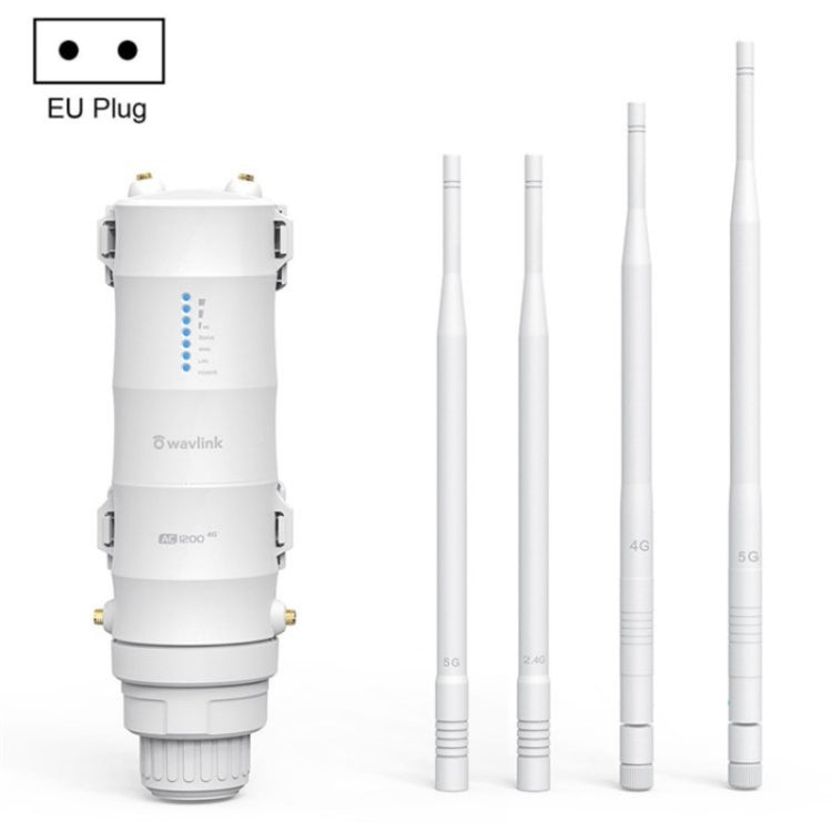 WAVLINK WN572HE4D AC1200 4G LTE WiFi Dual Band 4 Detachable Antennas Router, Plug:EU Plug - HoMEdemic™ 