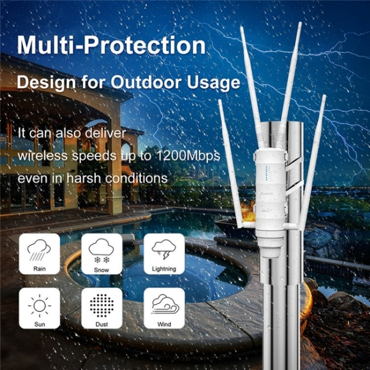 WAVLINK WN572HE4D AC1200 4G LTE WiFi Dual Band 4 Detachable Antennas Router, Plug:US Plug - HoMEdemic™ 