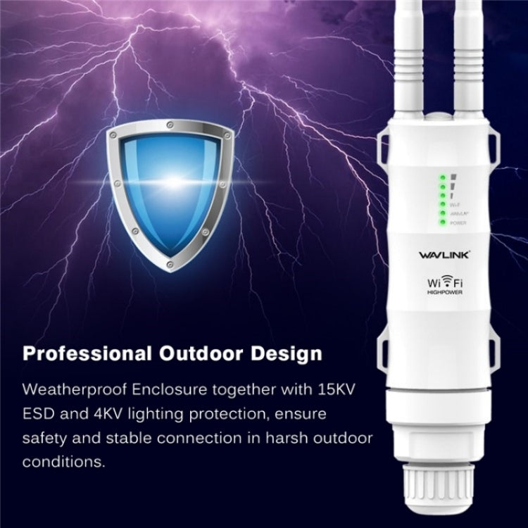 WAVLINK WN570HN2 With PoE Powered WAN/ AP / Repeater Mode 300Mbps Outdoor Router, Plug:EU Plug - HoMEdemic™ 