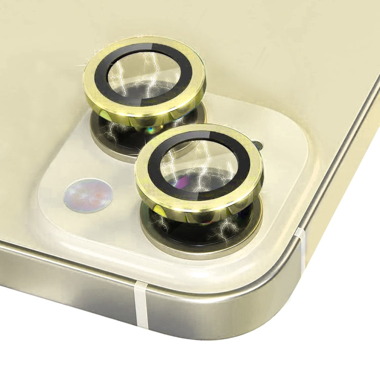For iPhone 15 / 15 Plus NORTHJO Camera Lens Protector Tempered Glass CD Vein Metal Ring Film(Yellow) - HoMEdemic™ 