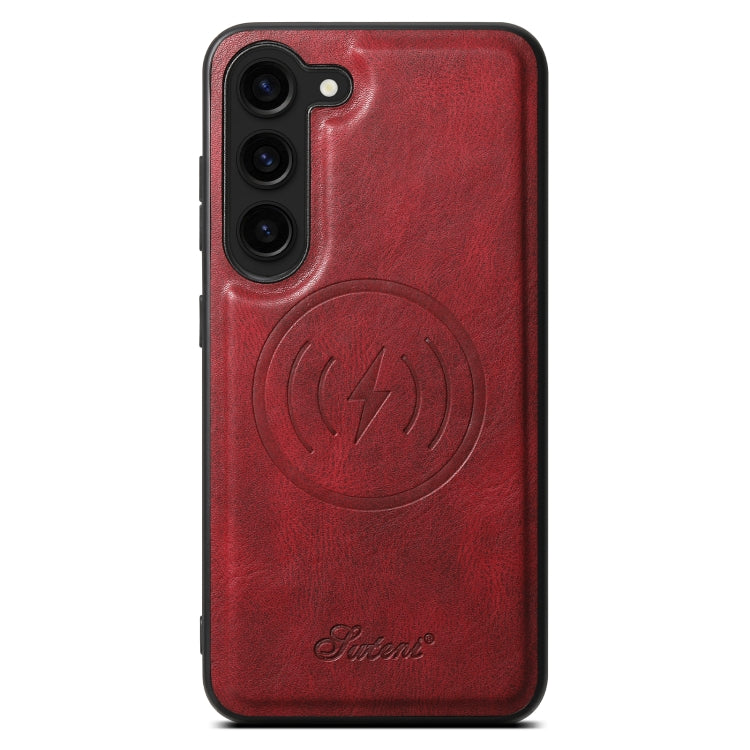 For Samsung Galaxy S23+ 5G Suteni H15  Oil Eax Leather Detachable Wallet Back Phone Case(Red) - HoMEdemic™ 