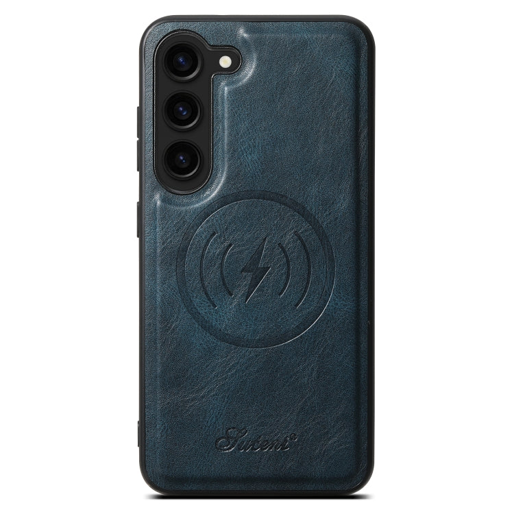 For Samsung Galaxy S23+ 5G Suteni H15  Oil Eax Leather Detachable Wallet Back Phone Case(Blue) - HoMEdemic™ 