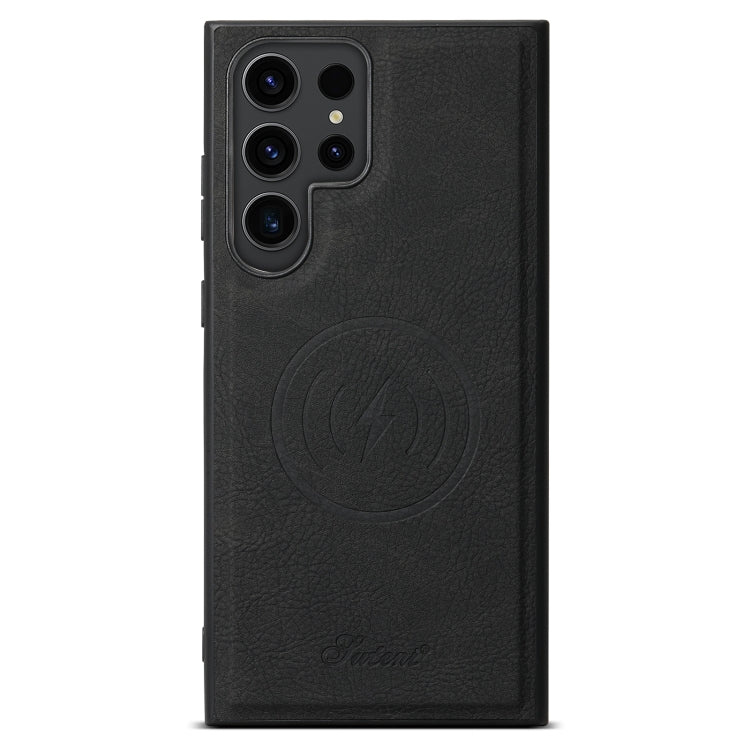 For Samsung Galaxy S24 Ultra 5G Suteni H16 Litchi Texture Leather Detachable Wallet Back Phone Case(Black) - HoMEdemic™ 