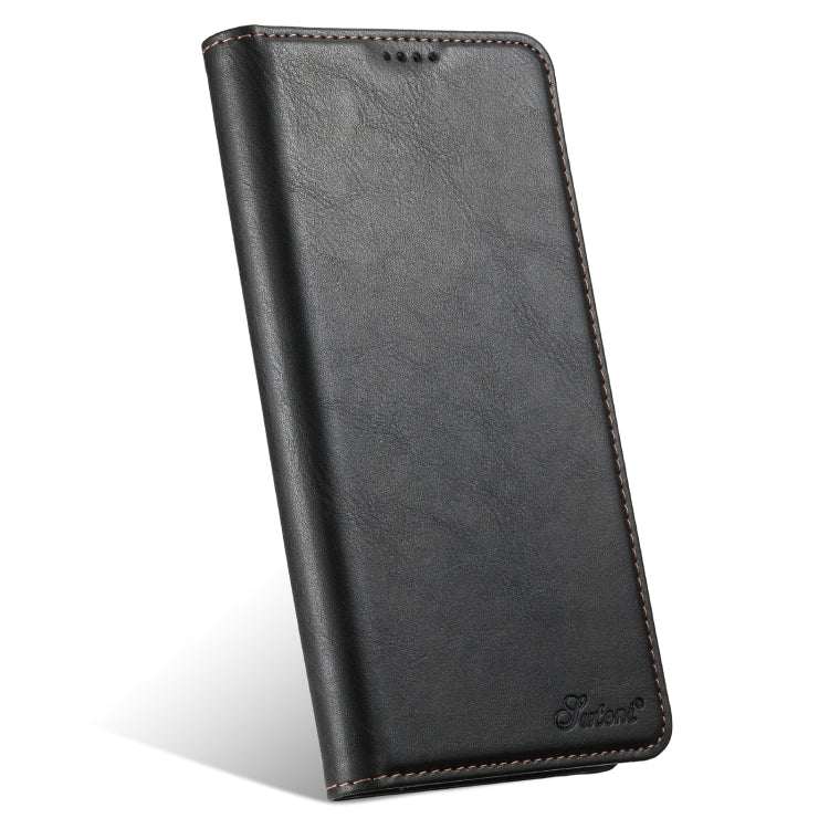 For iPhone 15 Suteni J02 Oil Wax Wallet Leather Phone Case(Black) - HoMEdemic™ 